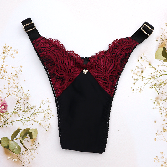 BELLA Tanga Trucadora para mujeres Trans Crimson Vino - Translenceria by Le Sexy